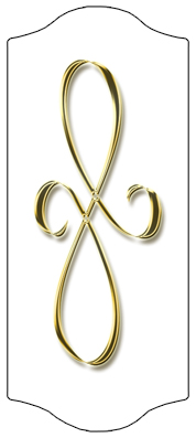 DARAY-C-601-GD-WT Gold Scroll White